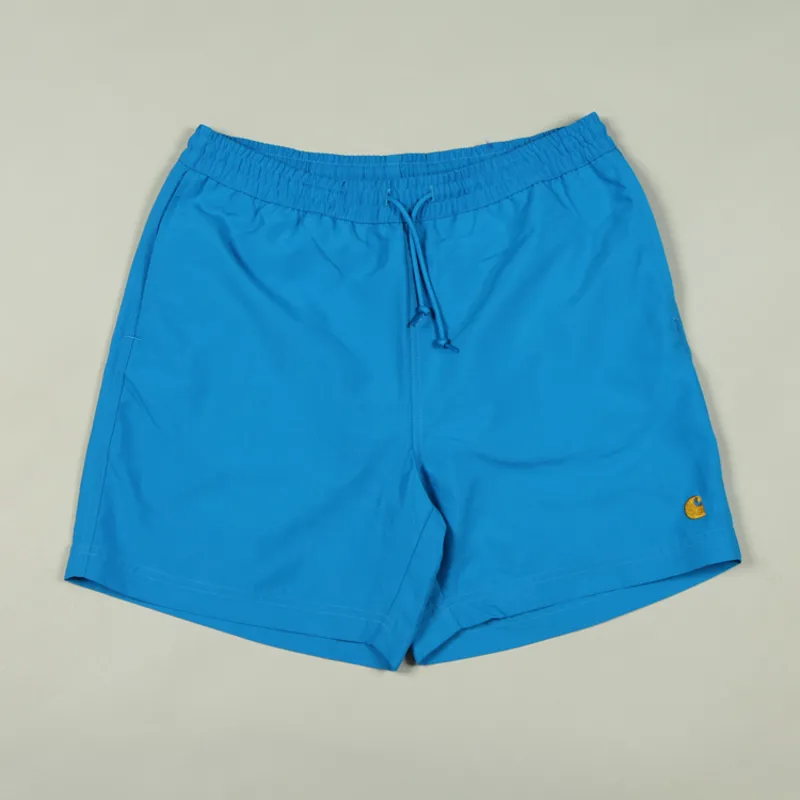 Carhartt WIP Chase Swim Trunks - Azzuro/Gold